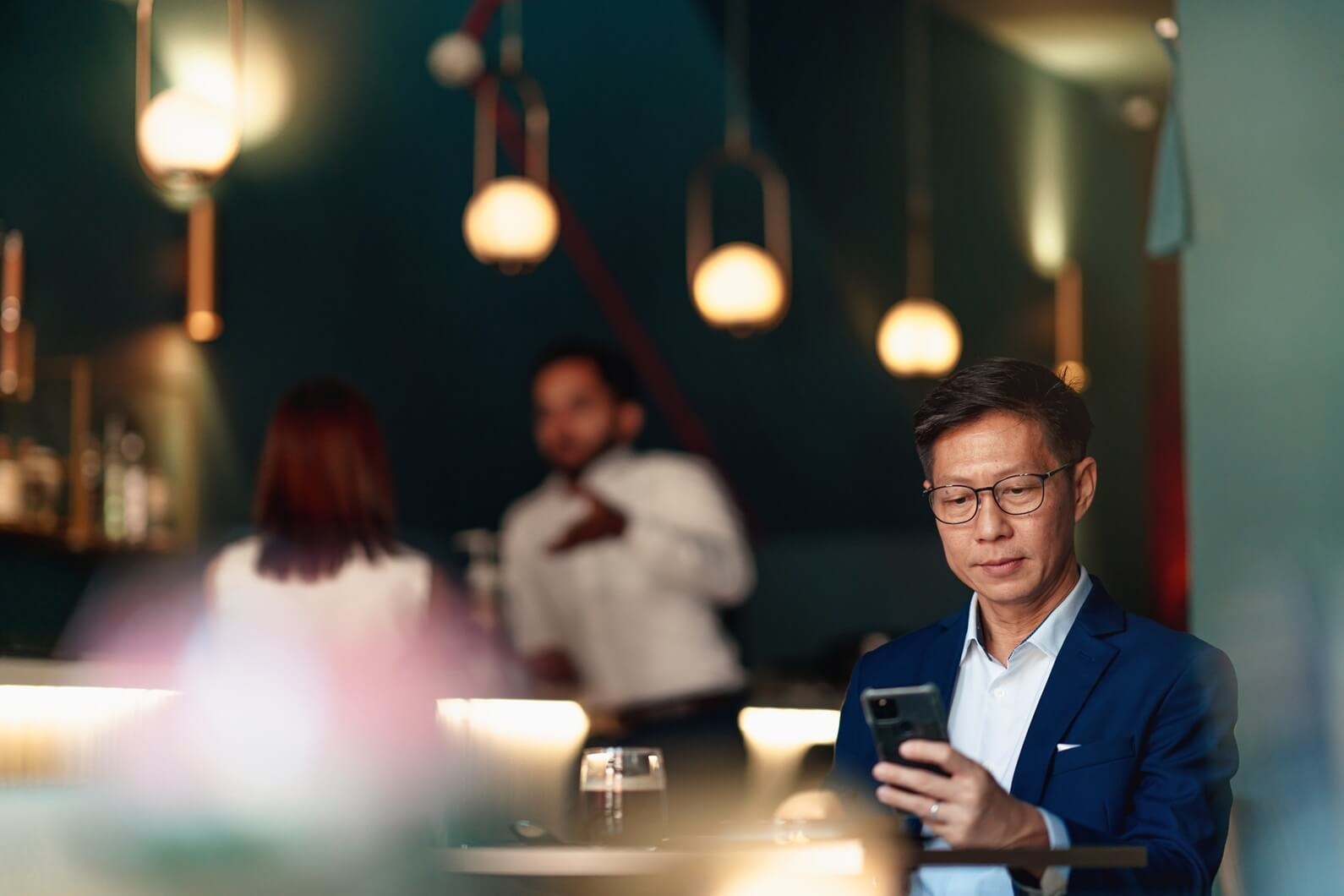 man on phone