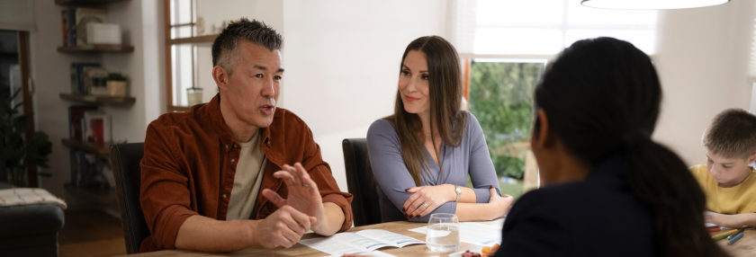 couple talking about money