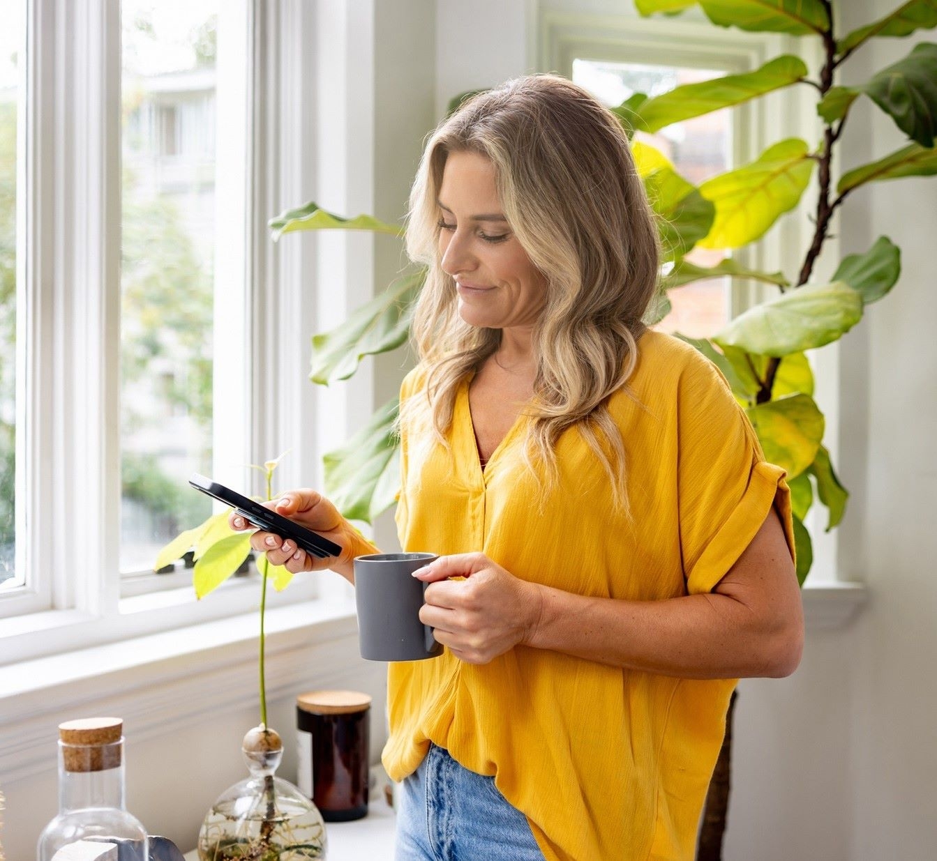 woman on phone