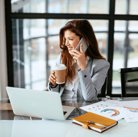 woman on phone